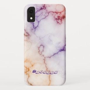 Colour Marble Pattern Personalisation iPhone XR Case