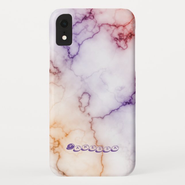 Colour Marble Pattern Personalisation Case-Mate iPhone Case (Back)