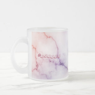 Colour Marble Pattern Personalisation Frosted Glass Coffee Mug
