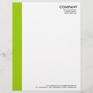 Colour Margin - Martian Green Letterhead Template
