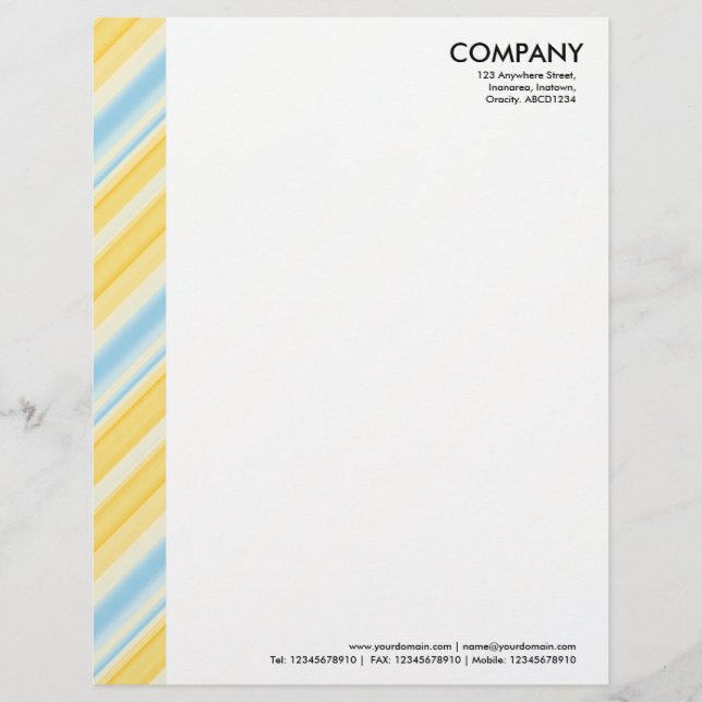 Colour Margin - Stripes 310515 (01) Personalized Letterhead (Front)