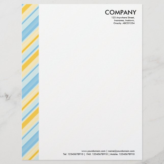Colour Margin - Stripes 310515 (03) Personalized Letterhead (Front)