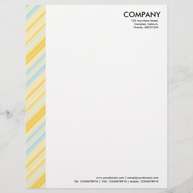 Colour Margin - Stripes 310515 (04) Customised Letterhead (Front)