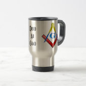Colour Masonic Travel Mug (Front Right)