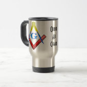 Colour Masonic Travel Mug (Front Left)