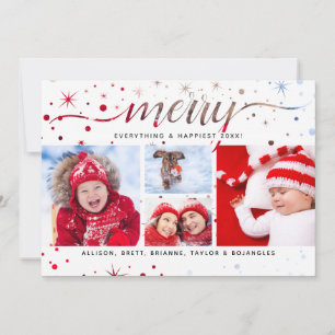 Colour-Matching Typography MERRY Everything Holiday Card