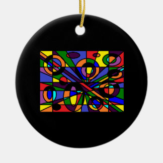 Colour Maze Ceramic Tree Decoration