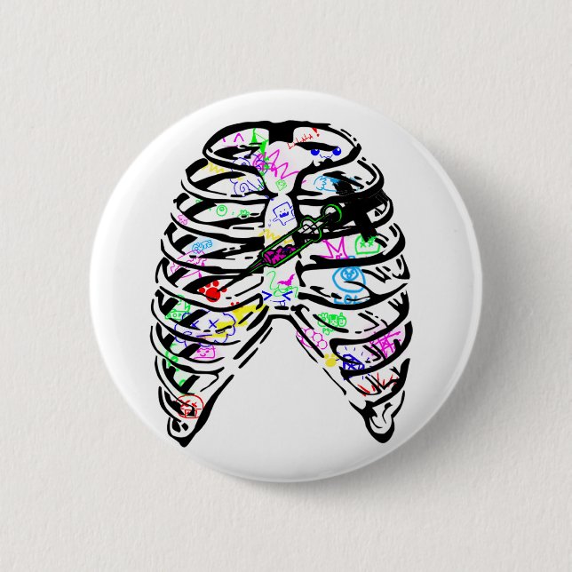 colour me 6 cm round badge (Front)