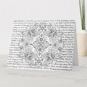 Colour Me, Aunt's Birthday Dragonflies and Flowers Card