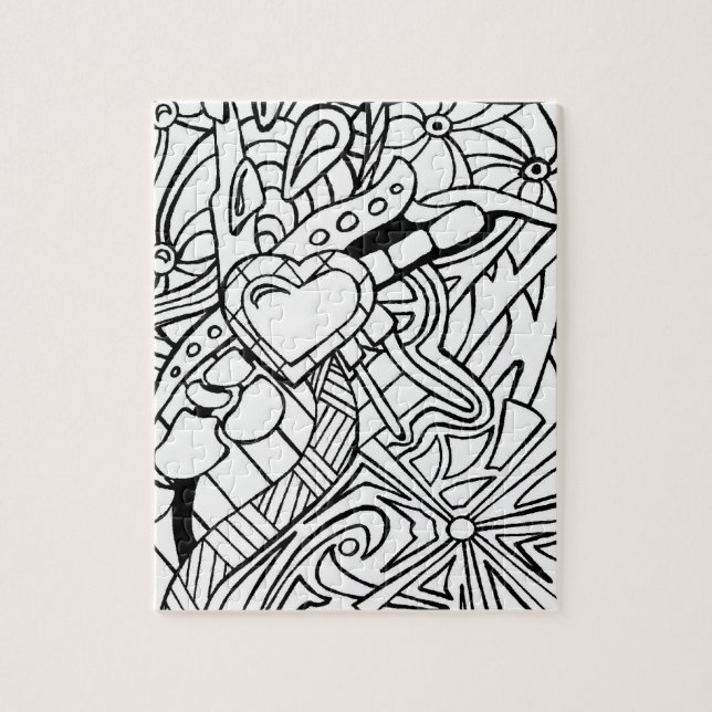 Colour Me Black and White Three Jigsaw Puzzle (Vertical)