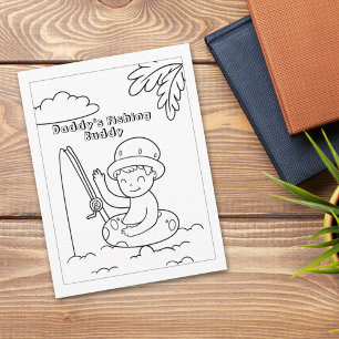 Colour Me Boy Float Tube Fishing   Activity Cards