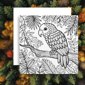 Colour Me Card | Amazon Parrot