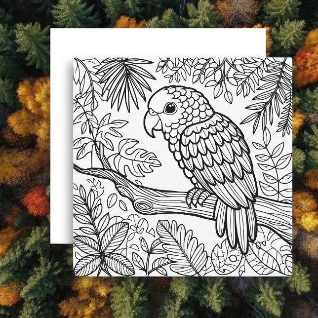 Colour Me Card | Amazon Parrot (Creator Uploaded)