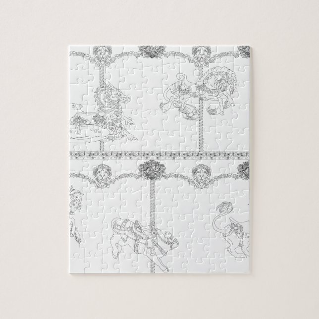 Colour Me Carousel Jigsaw Puzzle (Vertical)