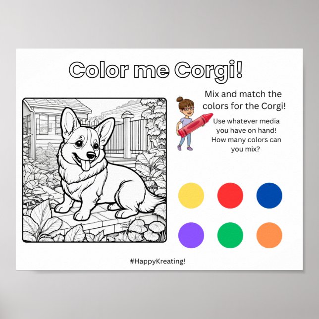 Colour me Corgi!  Poster (Front)