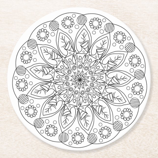 colour me daisy flower coaster (Front)