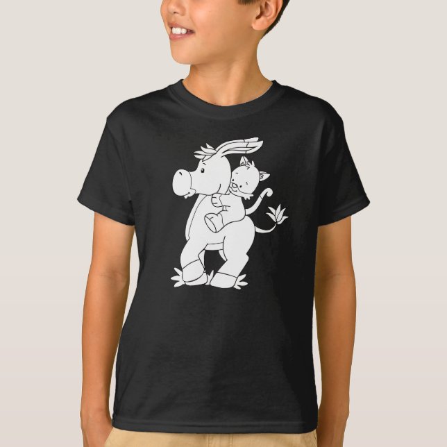 Colour Me Donkey and Kitty T-Shirt (Front)