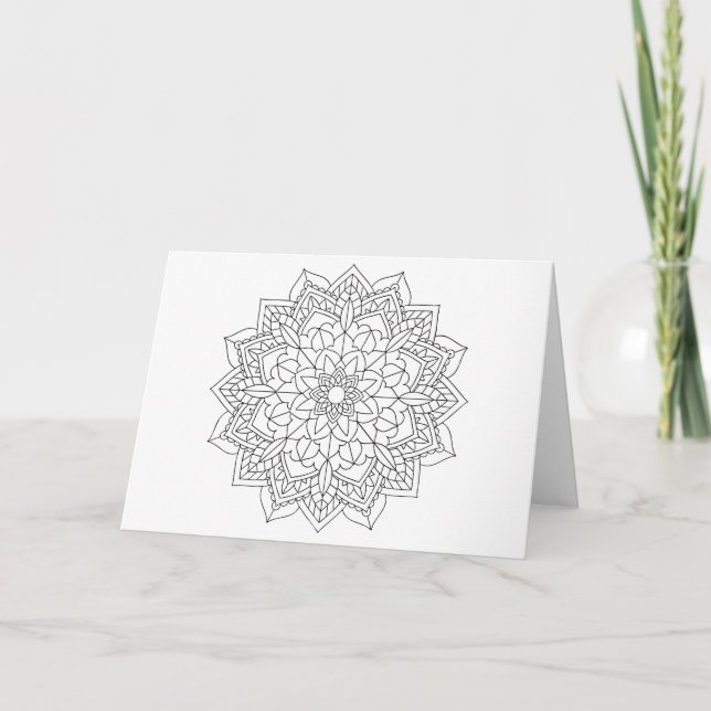 colour me flower greeting card (Front)