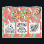 Colour Me | Fun Adult Colouring Calendar<br><div class="desc">Fun adult colouring colour me calendar. Each month has a related colouring page to colour.</div>