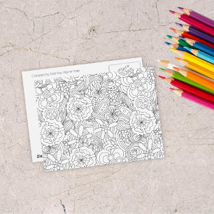 Colour Me In B4 Giving Posey•Custom Postcard