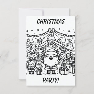 Colour Me in: Christmas party Invitation