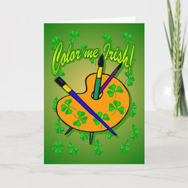 Colour Me Irish Greeting Cards (Front)