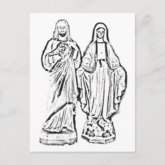 Colour Me! Jesus & Mary Postcard (Front)