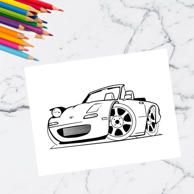 Colour Me Modern Car | Kids Activity Cards (Creator Uploaded)