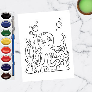 Colour Me Octopus   Kids Activity Cards
