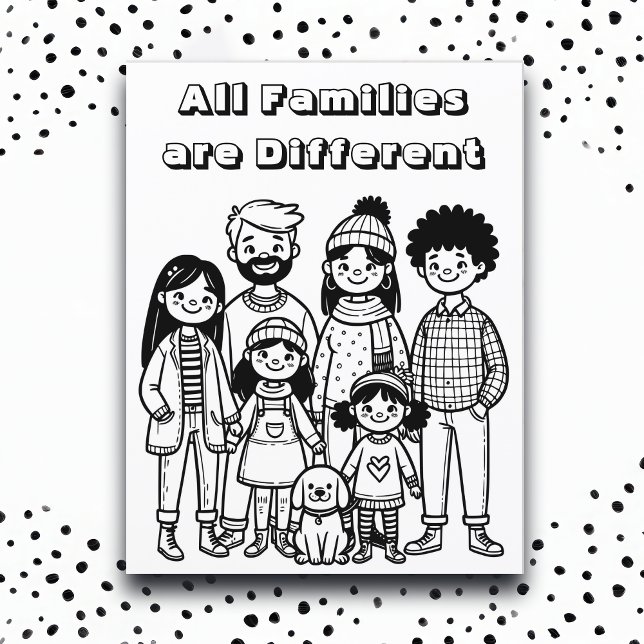 Colour Me Page | All Families are Different (Creator Uploaded)