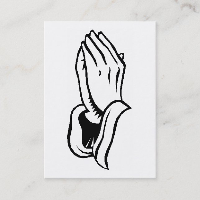 Colour Me Praying Hands Card (Front)