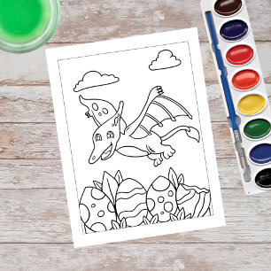 Colour Me Pterosaurs Dinosaur   Activity Cards