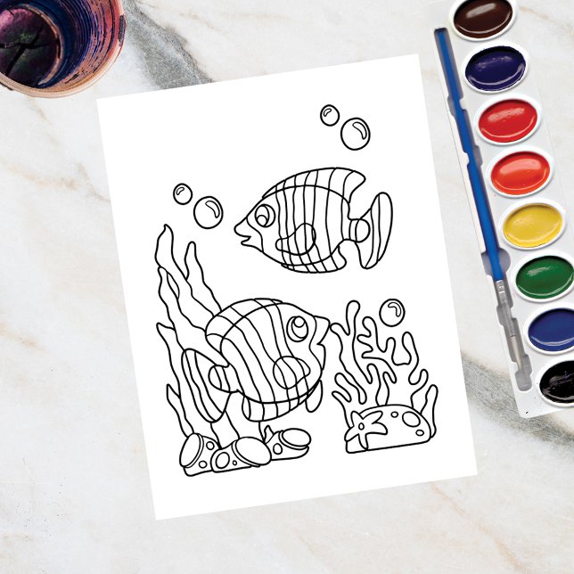 Colour Me Striped Fish | Kids Activity Cards (Creator Uploaded)