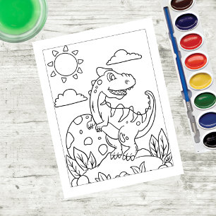 Colour Me Tyrannosaurus Dinosaur Activity Cards
