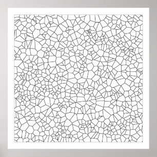 Colour Me Voronoi Pattern Poster
