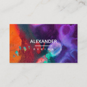 Colour Meditation   Abstract Watercolor Art Business Card