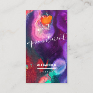 Colour Meditation Orange & Purple Appointment Card