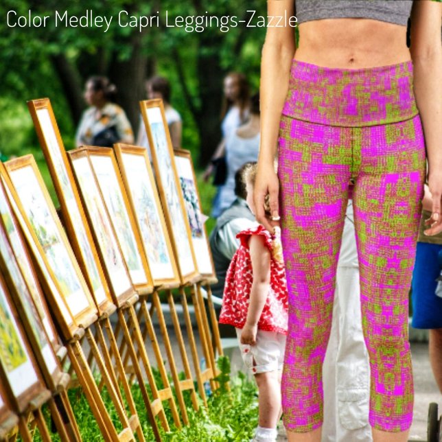 Colour Medley Capri Leggings (Creator Uploaded)