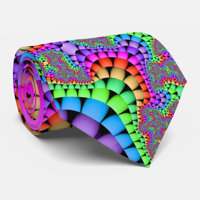Colour Medley Fractal Tie (Rolled)