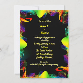 Colour melody wedding Invitation