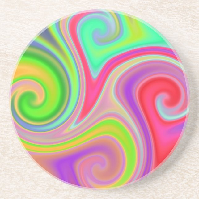 Colour Mesh Swirl Coaster (Front)