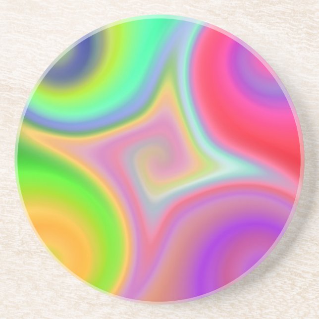 Colour Mesh Swirl Coaster (Front)