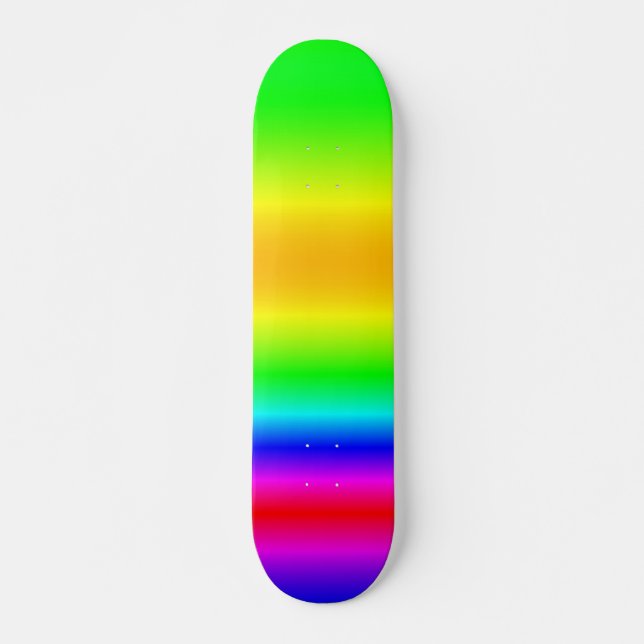 Colour Mix Rainbow  Watercolor Skateboard (Front)