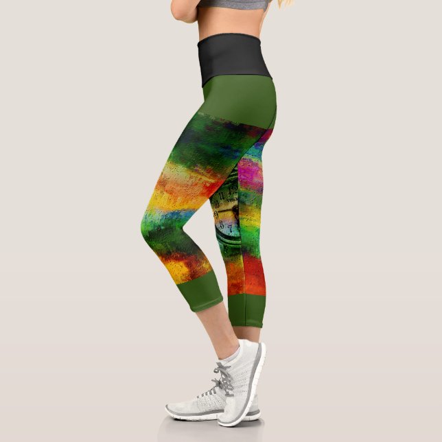 Colour Mixed  Capri Leggings (Left)