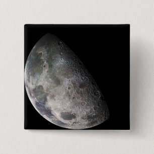Colour mosaic of the Earth's moon 15 Cm Square Badge