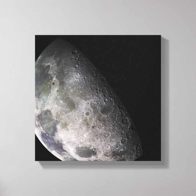 Colour mosaic of the Earth's moon Canvas Print (Front)