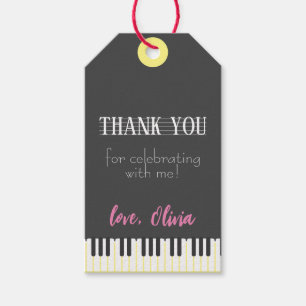 Colour Music Party Birthday Gift Tags