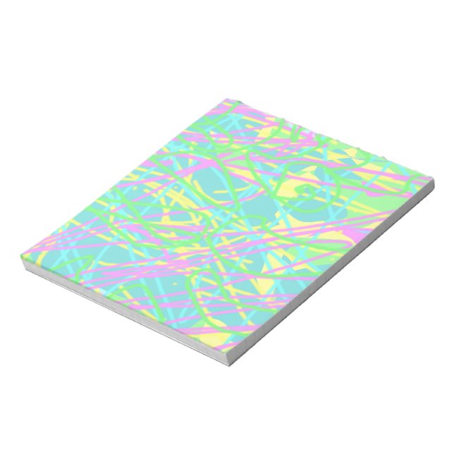 Colour My Dreams Scribble Pattern Artsy Expressive Notepad (Rotated)