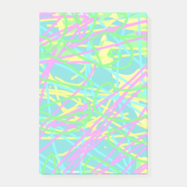 Colour My Dreams Scribble Pattern Artsy Expressive Post-it Notes (Front)