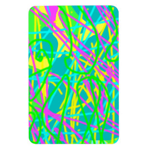 Colour My Dreams Scribble Pattern Expressive Artsy Magnet
